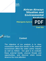 Airtran Airways Situation and Environmental Analysis: Mbengone Ayivi-Guedehoussou Corey Butler Tanea Chane Evan Nix