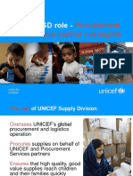 Unicef SD Role - : Procurement Process and Control Oversights