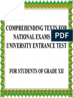 Comprehending Texts For National Exams and University Entrance Test