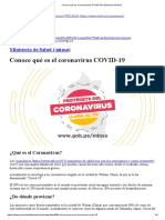 Conoce Qué Es El Coronavirus COVID-19