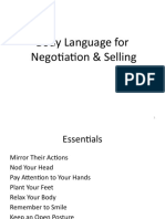 Body Language For Negotiation & Selling