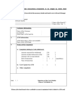 ATM Complaint Form PDF