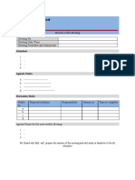 Meeting Agenda