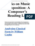 Books On Music Composition - A Composer's Reading List - Art of Composing