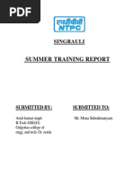 Summer Training Report On NTPC