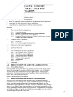 Unit 3 Labour Laws - Concept, Origin, Objectives and Classification