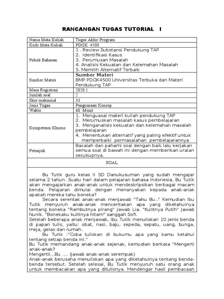 Tugas Tutorial 12 April 2020 Docx