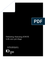 Defeating Samsung KNOX With Zero Privilege: Di Shen (@returnsme)