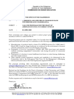 Memorandum From The Office of The Chairperson On The Call For Proposals For The Grant of Assistance To SUCs To Combat The COVID 19 PDF