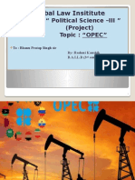 MSB Global Law Insititute: " Political Science - III " (Project) Topic: "OPEC"