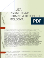 Analiza Investitiilor Straine A Republicii Moldova