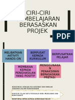 Ciri-Ciri Pembelajaran Berasaskan Projek