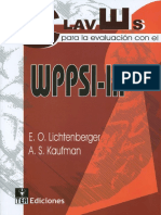 WPPSI III Claves para La Evaluacion PDF