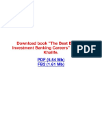 Book "The Best Book On Investment Banking Careers" by Donna Khalife