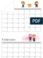 Harry Potter 2020 Calendar PDF