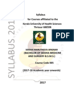Kerala University B.S.M.S.-Syllabus PDF