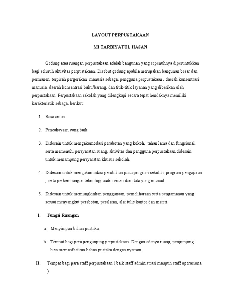 Layout Perpustakaan | PDF