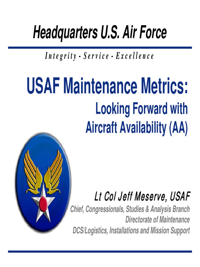 Enhancing Aircraft Availability Metrics | PDF | United States Air Force ...