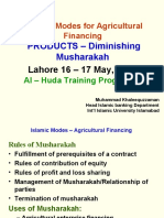 Islamic Modes For Agricultural Financing: PRODUCTS - Diminishing Musharakah