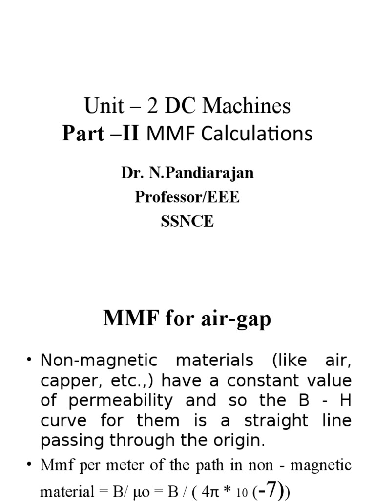 2.MMF Calculations | PDF | Quantity | Electricity