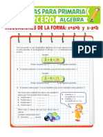 Inecuaciones de La Primera Forma para Tercero de Primaria