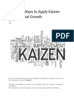 7 Simple Ways To Apply Kaizen For Personal Growth