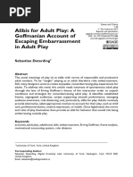 Alibis For Adult Play A Goffmanian Accou PDF