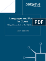 Janet Cotterill-Language and Power in Court - A Linguistic Analysis of The O.J. Simpson Trial (2003) PDF