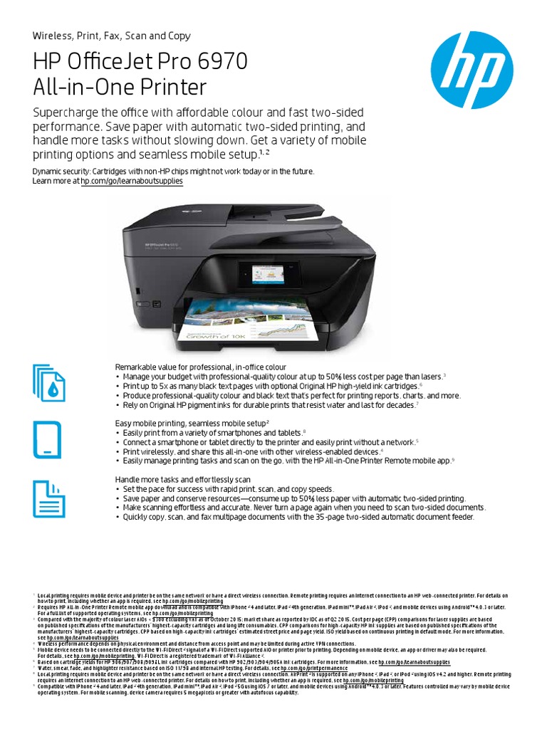 hp officejet pro 6970 all in one series