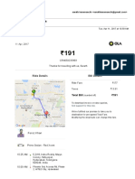 Your Tuesday Ride With Ola: Ride Details Bill Details