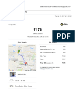 Your Thursday Ride With Ola: Ride Details Bill Details