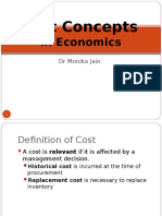 Cost Concepts: in Economics