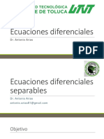 Ecuaciones Diferenciales, ED Separables PDF