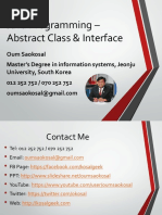 Java Programming - Abstract Class & Interface