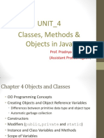 UNIT - 4 Classes, Methods & Objects in Java: Prof. Pradnya N. Sadigale (Assistant Prof - Lohegaon