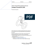 Brief Operating Instructions Proline Prowirl R 200: Vortex Flowmeter