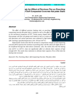 Experimental Study For Effect of Pervious Fire On Punching Shear Strength of Self Compacted Concrete Flat Plate Slabs