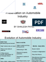 Presentation On Automobile Industry: by Shailesh Patel