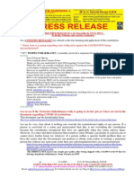 20200417-PRESS RELEASE MR G. H. Schorel-Hlavka O.W.B. ISSUE - Re Health, Welbeing, Safety and The Constitution