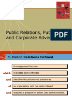 Public Relations, Publicity, and Corporate Advertising