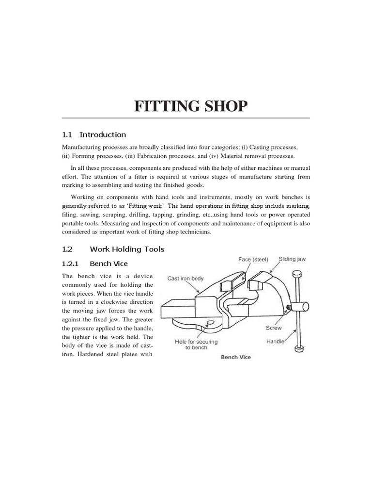 Fitting Shop 1.2.1 Bench Vice PDF Building Materials Equipment