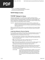 Report Linux TCP Ip Setup