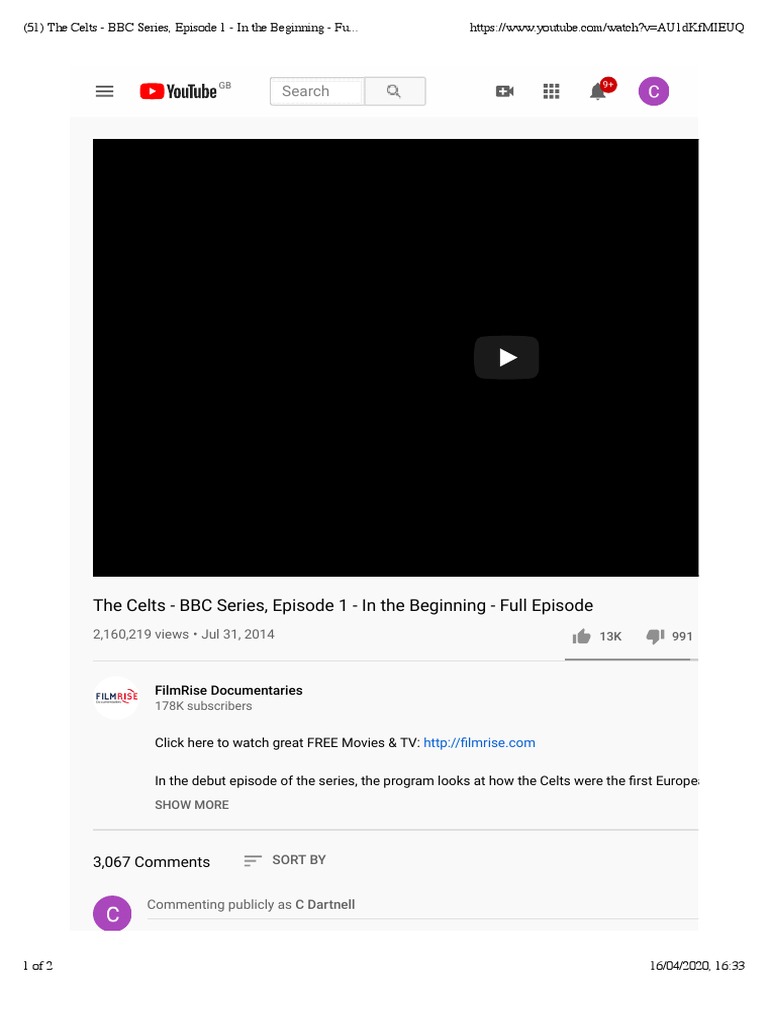 The Celts - BBC Series, Episode 1 - in The Beginning - Full Episode ...