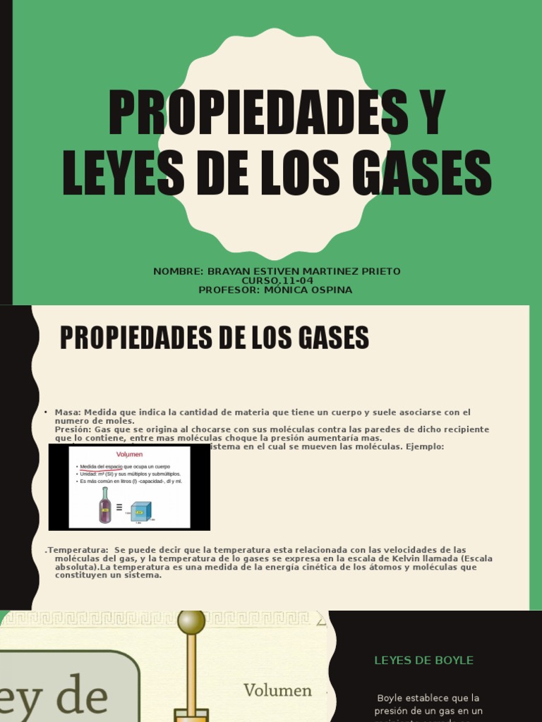 Propiedades y Leyes de Los Gases | PDF | Gases | Temperatura