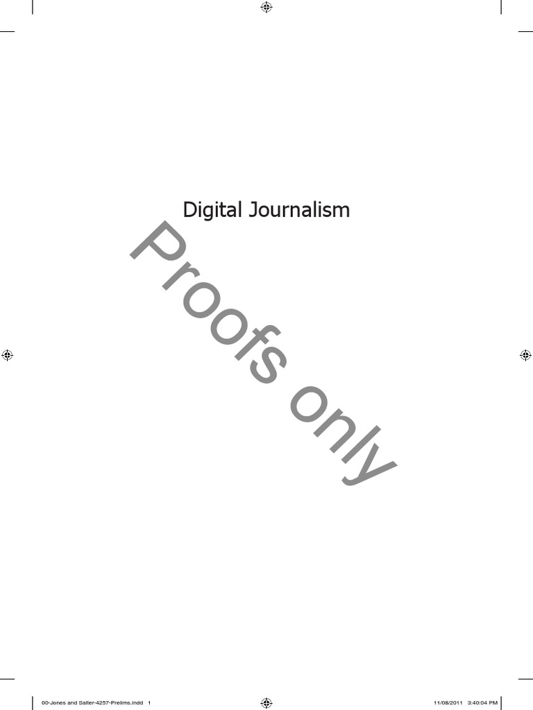 Digital Journalism Book PDF PDF Journalism News