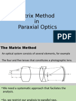 Matrix Method in Parallel Optics