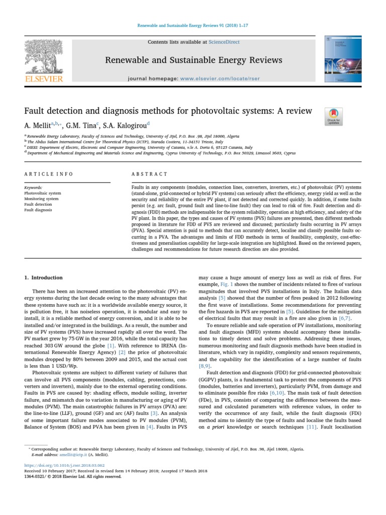 Fault Detection and Diagnosis Methods For Photovoltaic Systems - PDF ...