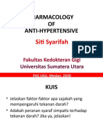 Pharmacology OF Anti-Hypertensive: Siti Syarifah