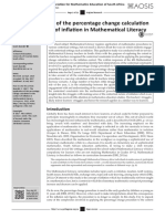 The Application of The Percentage Change Calculation in The Context of Inflation in Mathematical Literacy