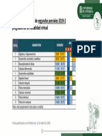 Nueva Programación Segundos Parciales 2019-2